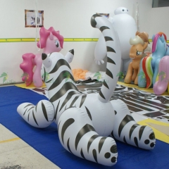 Soft PVC Laying 2.5 Meter Inflatable White Tiger Toys