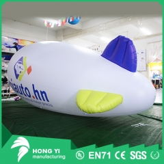 Blue tail helium inflatable PVC airship