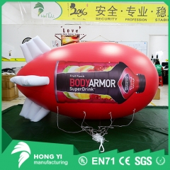 Red advertising pattern print Xenon PVC inflatable airship