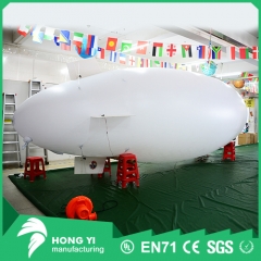 Outdoor giant white inflatable helium remote control airship