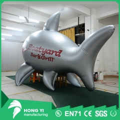 Outdoor giant inflatable cartoon shark advertising cartoon inflatable helium model can be lifted off