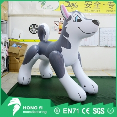 Large inflatable husky cartoon dog toy can be used to decorate the exhibition