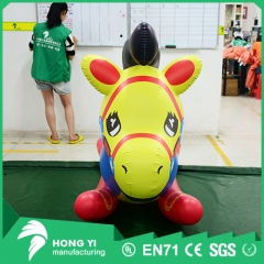 PVC inflatable yellow cartoon Trojan inflatable toy