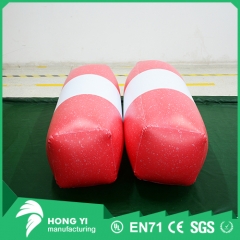 Red and white high quality PVC inflatable rectangular buoy balloon