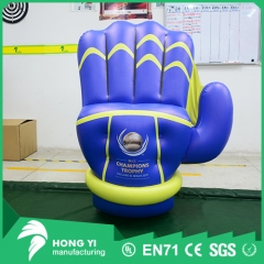 Large wearable PVC inflatable blue advertising gloves