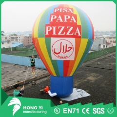 Outdoor giant color inflatable advertising hot air balloon falling earth decoration