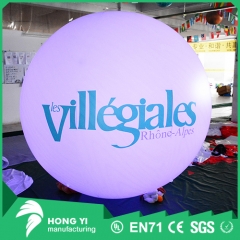 Green letter print giant color LED light inflatable ball