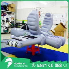 Large gray PVC inflatable fighter toy model can be used for indoor and outdoor decoration