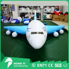 High quality pvc inflatable blue wing simulation inflatable aircraft model