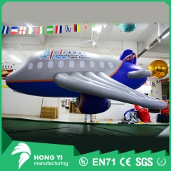 Large suspended inflatable advertising aircraft can be used for indoor and outdoor advertising promotion