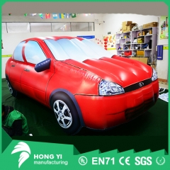 High-quality high-definition pattern printing inflatable red car for outdoor advertising decoration promotion