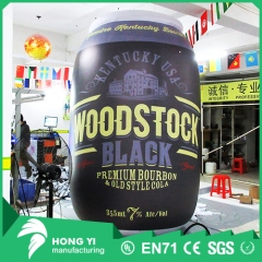 High-quality HD pattern printing large gray beer cans advertising inflatable tank