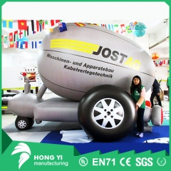 Large inflatable gray advertising tractor model for decorative advertising