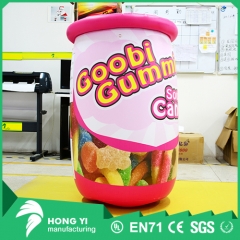 Inflatable pink head candy jar advertising printing candy jar