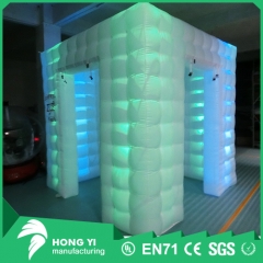 Square White Inflatable Tent Color LED Light Tent