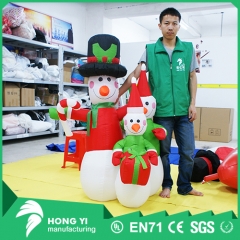 High quality inflatable cute cartoon snowman for Christmas event exhibition