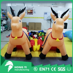 Exquisite inflatable cartoon reindeer and Santa Claus for Christmas decoration exhibition