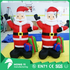 Christmas hot inflatable cartoon Santa Claus with Santa Claus decoration with gifts