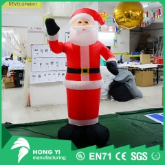 Christmas decorations inflatable hand raised Santa Claus quality Christmas decoration