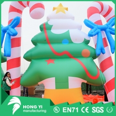 Giant outdoor christmas decoration HD pattern printing inflatable Christmas tree