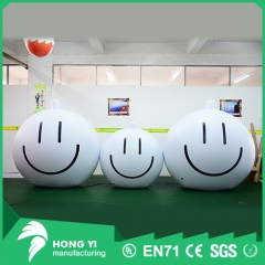 Commercial advertising decorative ball white smiley inflatable ball combination